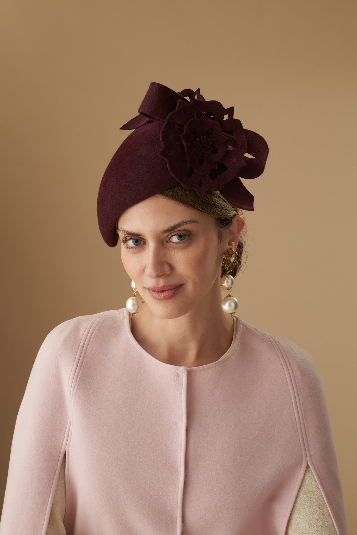 Tudor Rose Mulberry Percher - New Season Women's Hats - Lock & Co. Hatters London UK