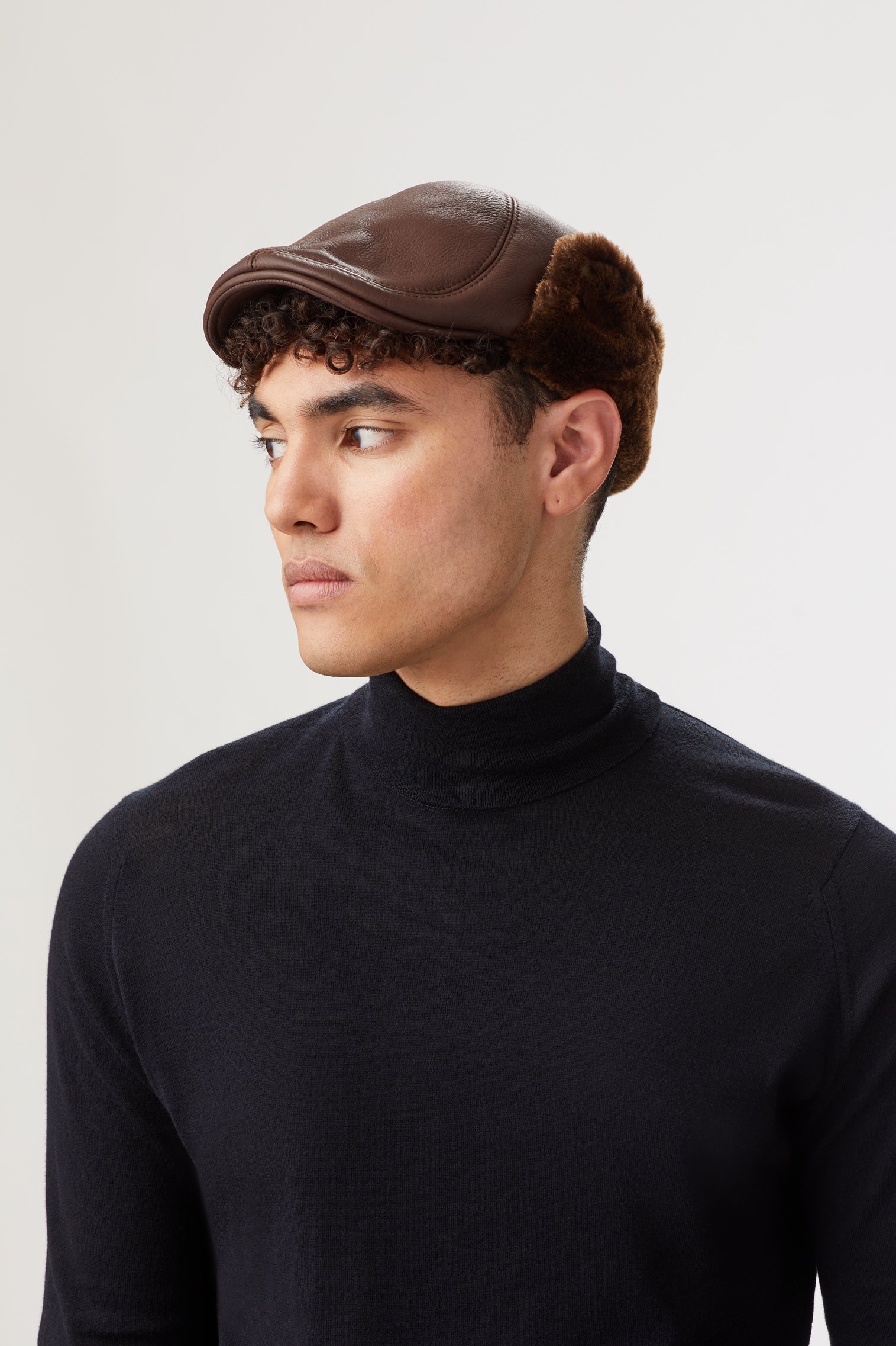 Alberta Leather Flat Cap - Men's Flat Caps - Lock & Co. Hatters London UK