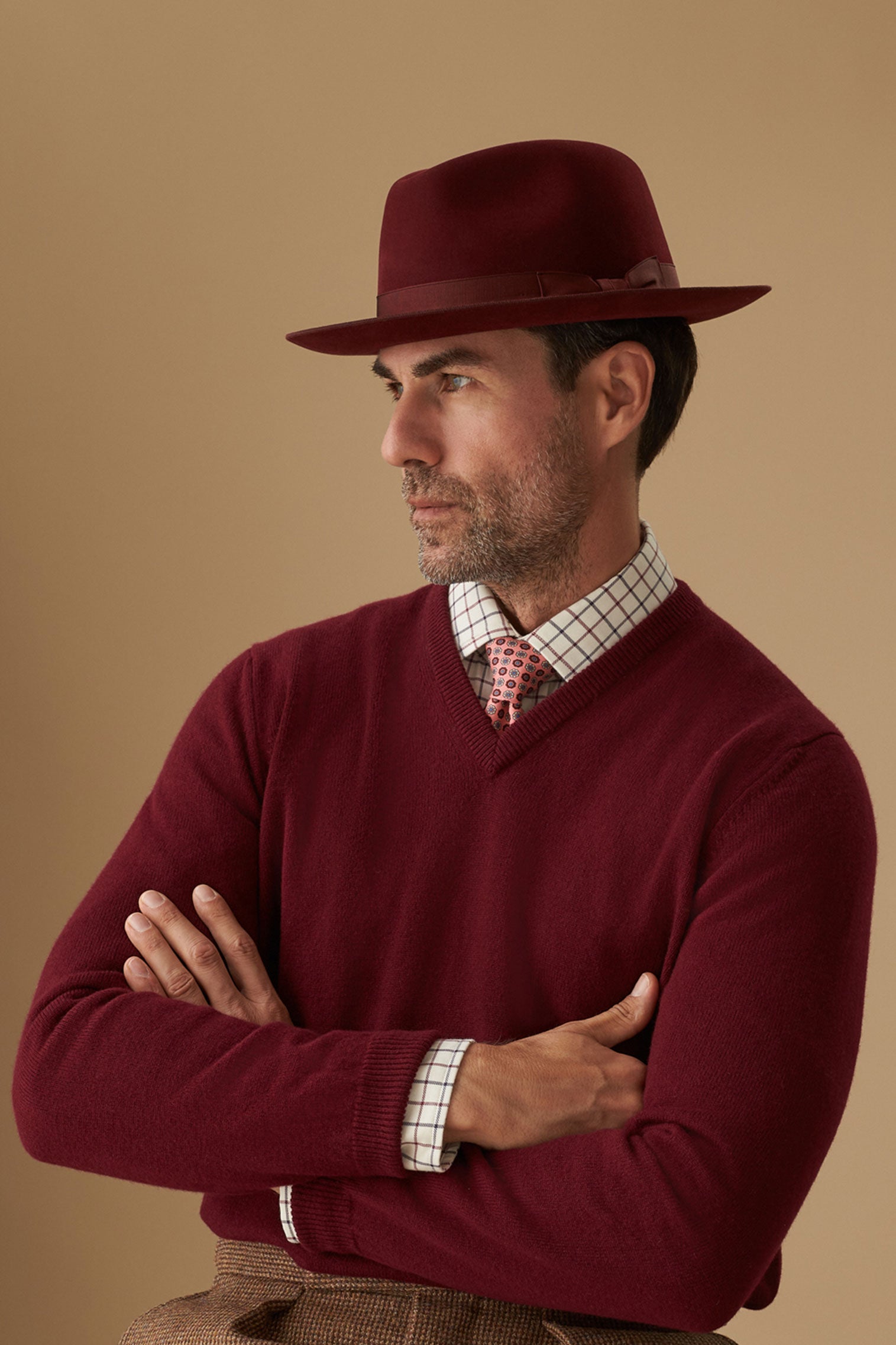 Fairbanks Burgundy Trilby - Men's Hats - Lock & Co. Hatters London UK