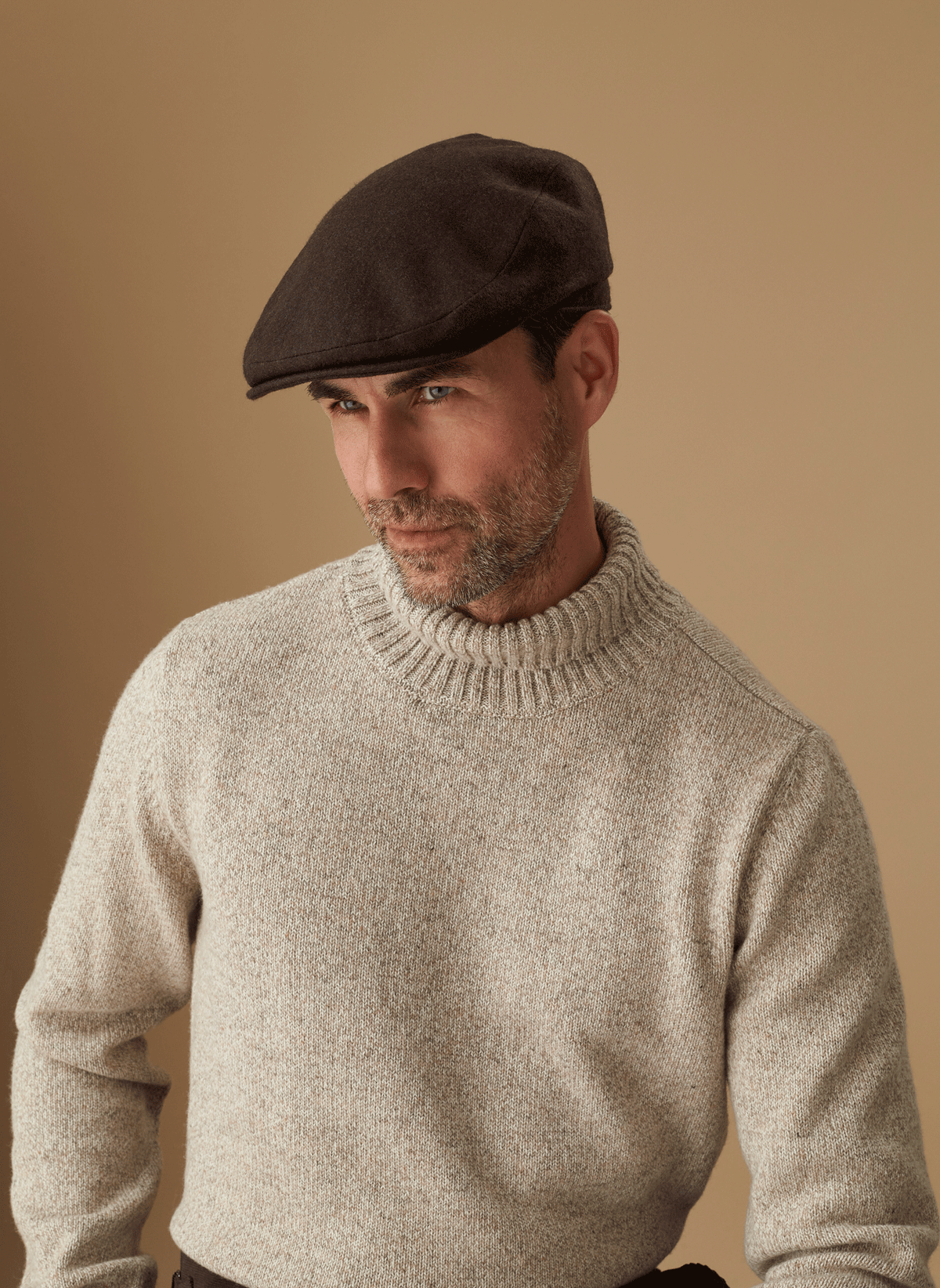 Grosvenor Dark Brown Flat Cap. Hats for Men Women