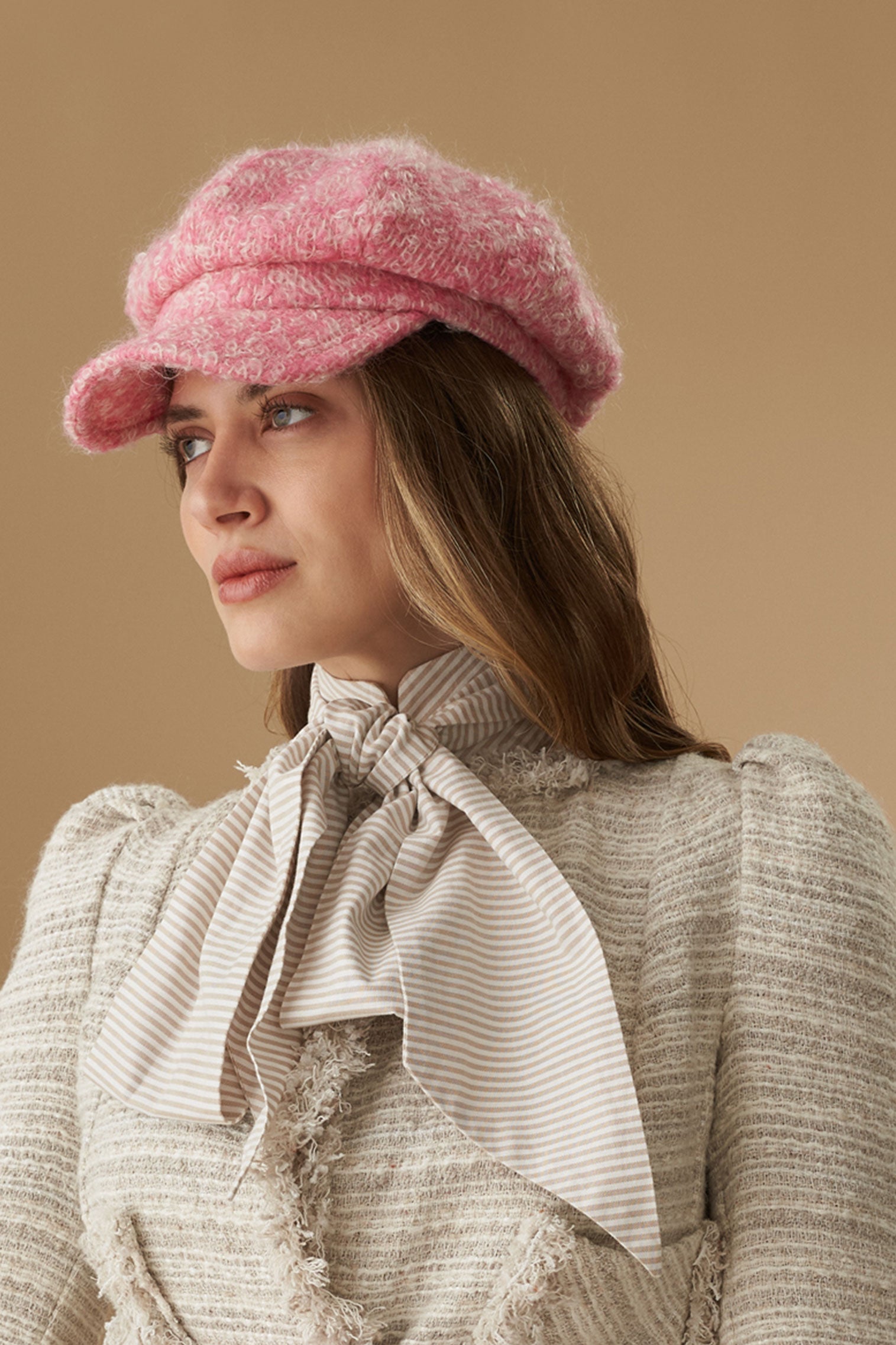 Harper Pink Newsgirl Cap - New Season Women's Hats - Lock & Co. Hatters London UK