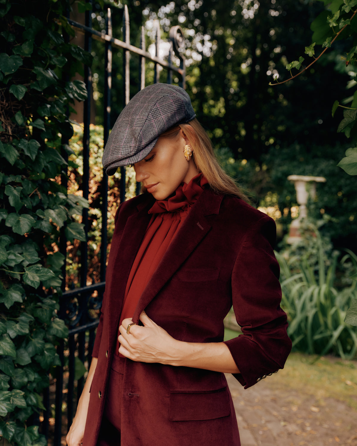 Lynton Glen Check Brown Flat Cap - New Season Women's Hats - Lock & Co. Hatters London UK