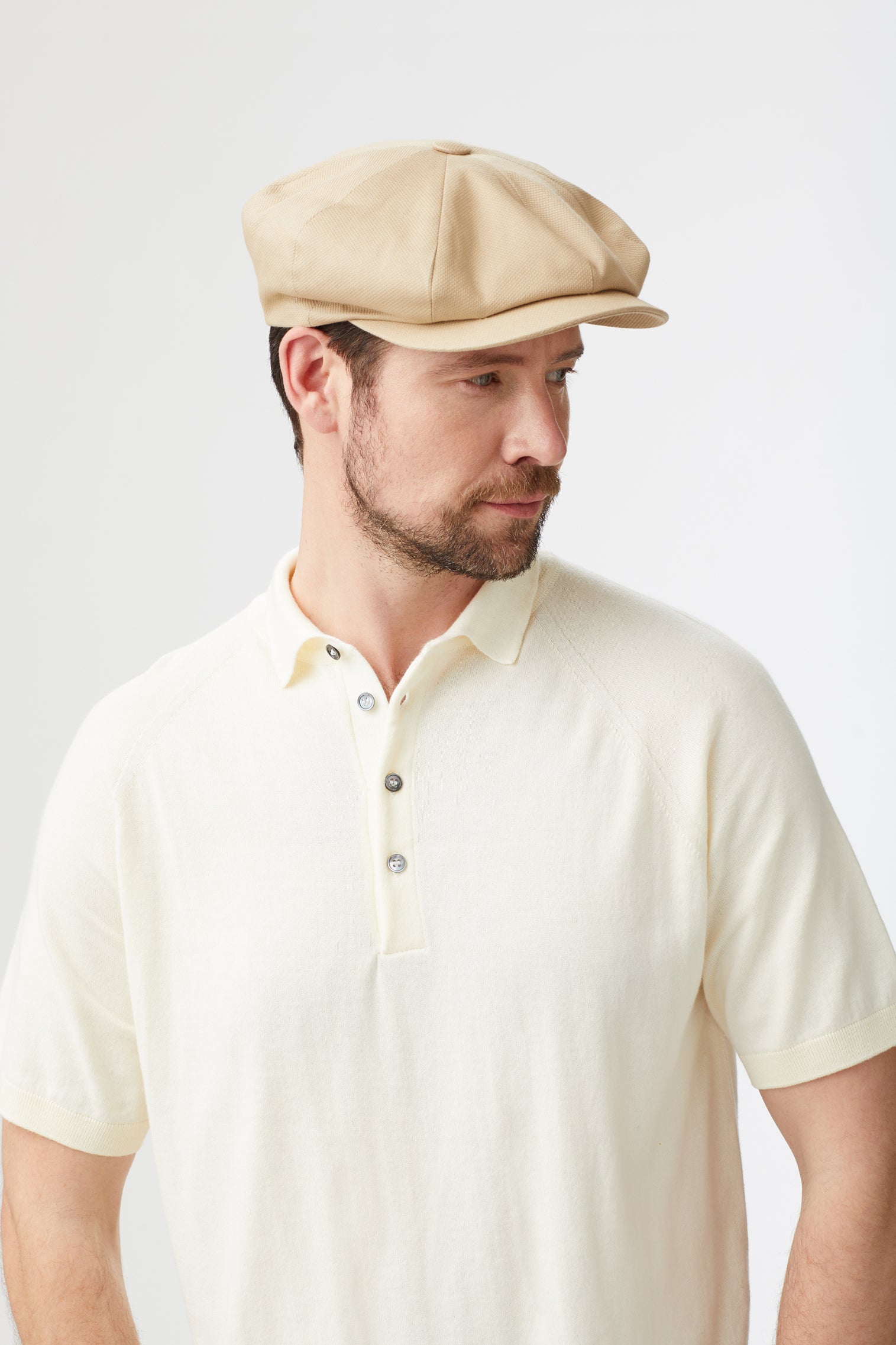 Lock & Co Hatters Cannes Flat Cap or Linen Hat in Beige : UK at