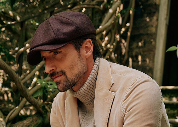 Muirfield Herringbone Bakerboy Cap. Hats for Men & Women