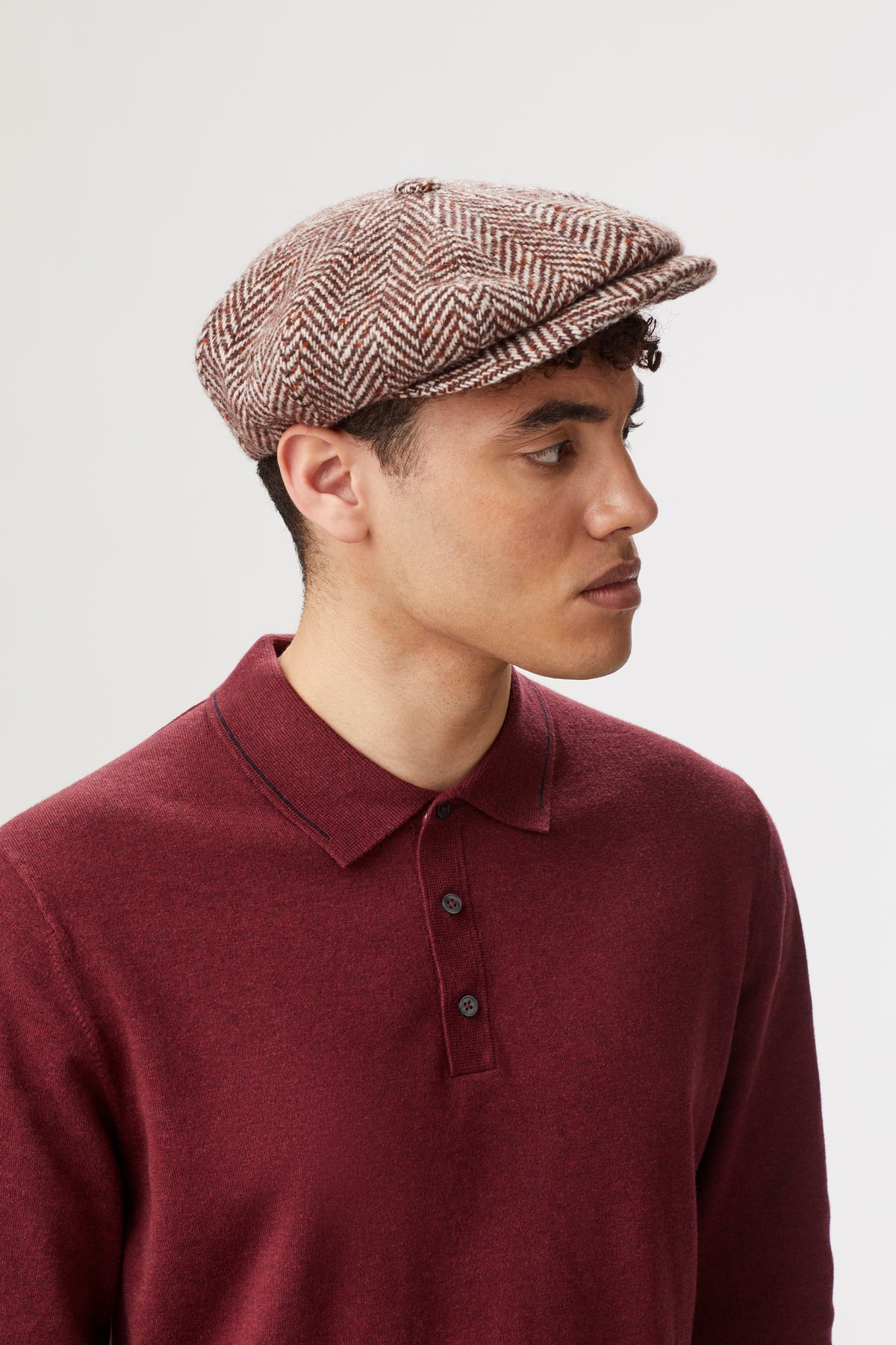 Muirfield Herringbone Bakerboy Cap. Hats for Men & Women