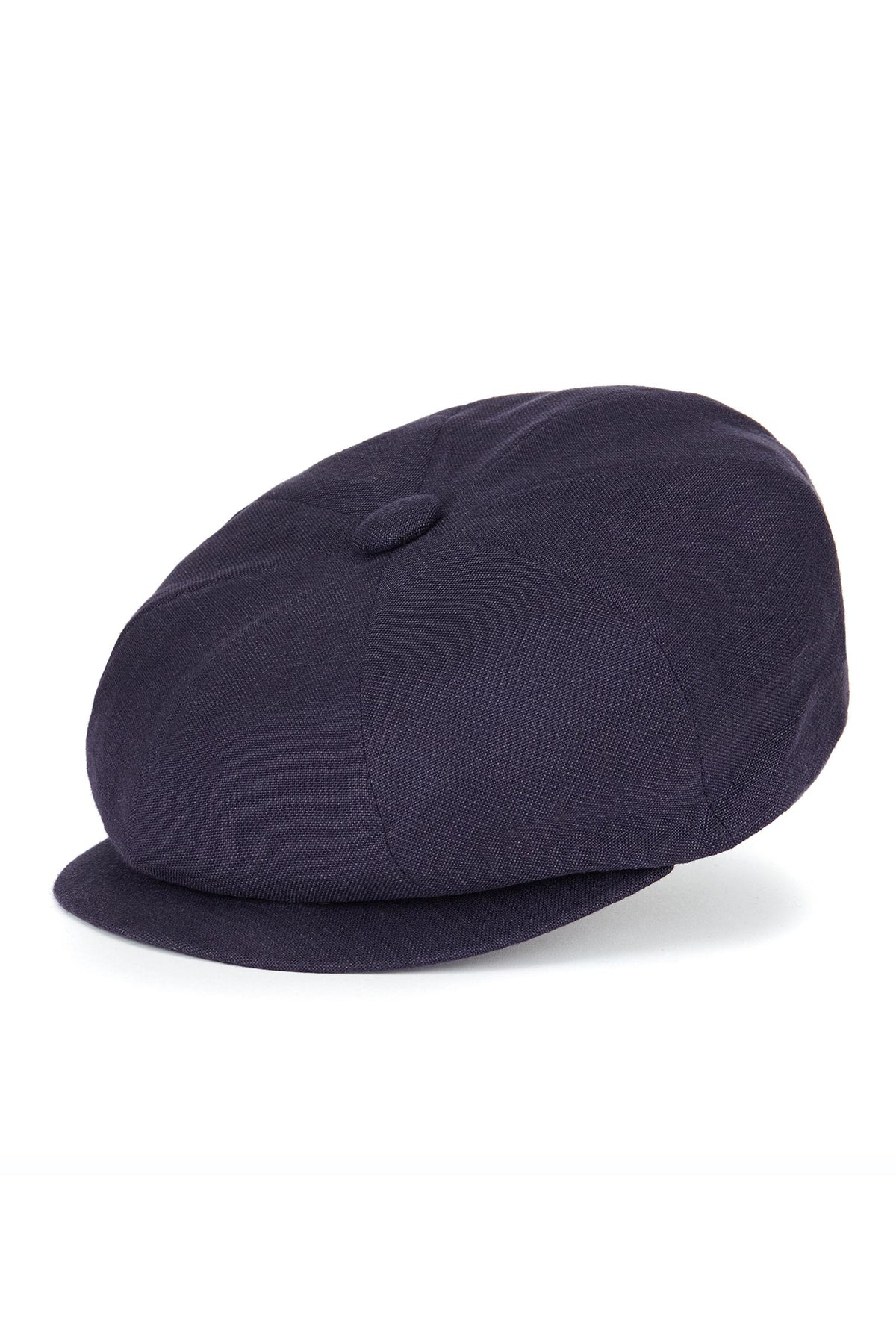 Navy Linen Muirfield Bakerboy Cap - Lock & Co. Hats for Men & Women