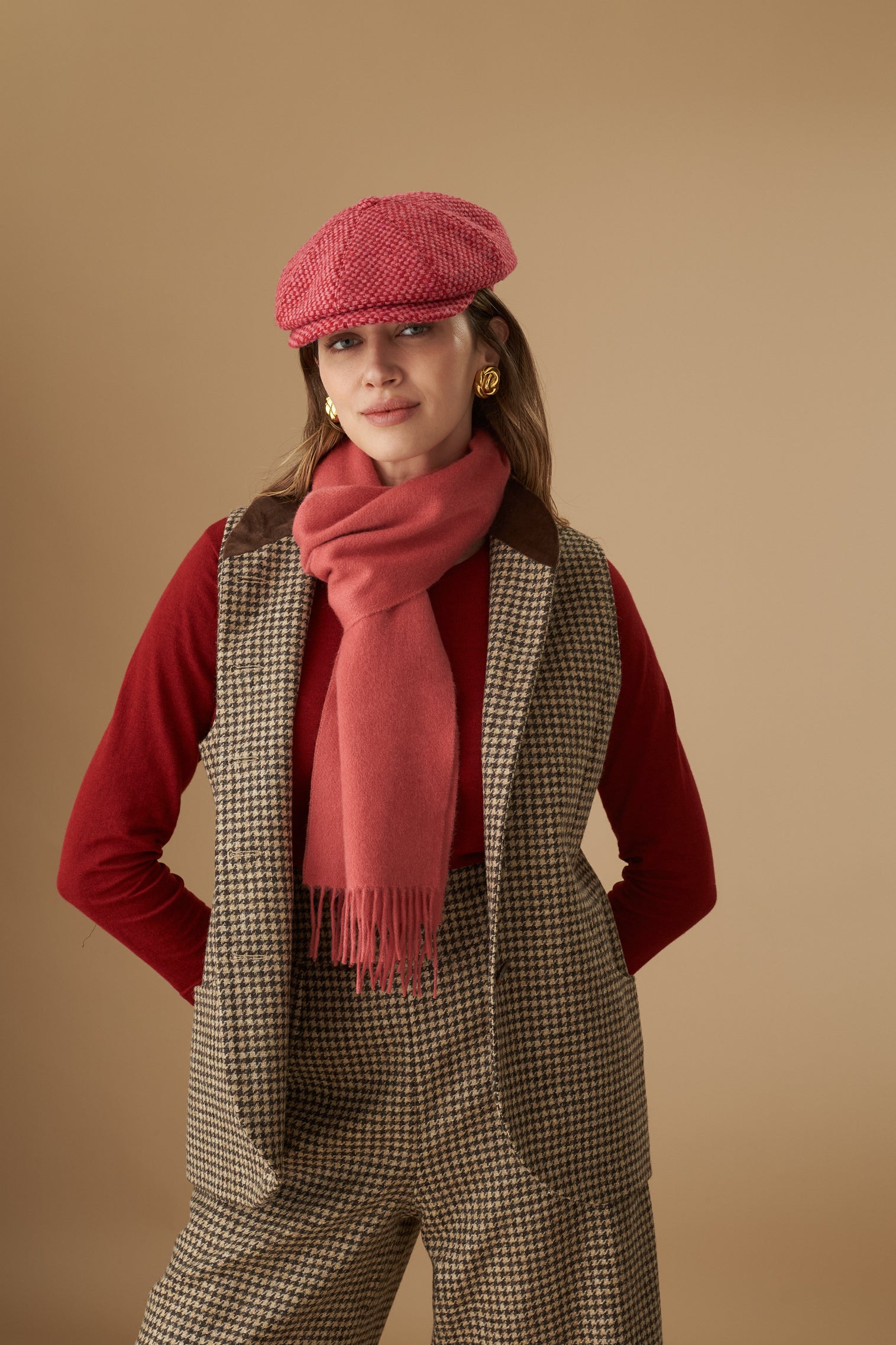 Plain Cashmere Pink Scarf - Men's Hats - Lock & Co. Hatters London UK