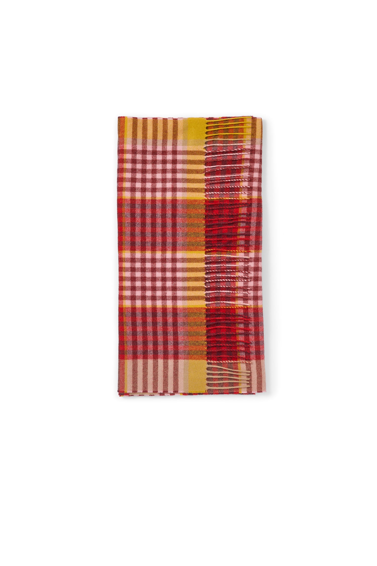 Classic Check Red Wide Scarf - Products - Lock & Co. Hatters London UK