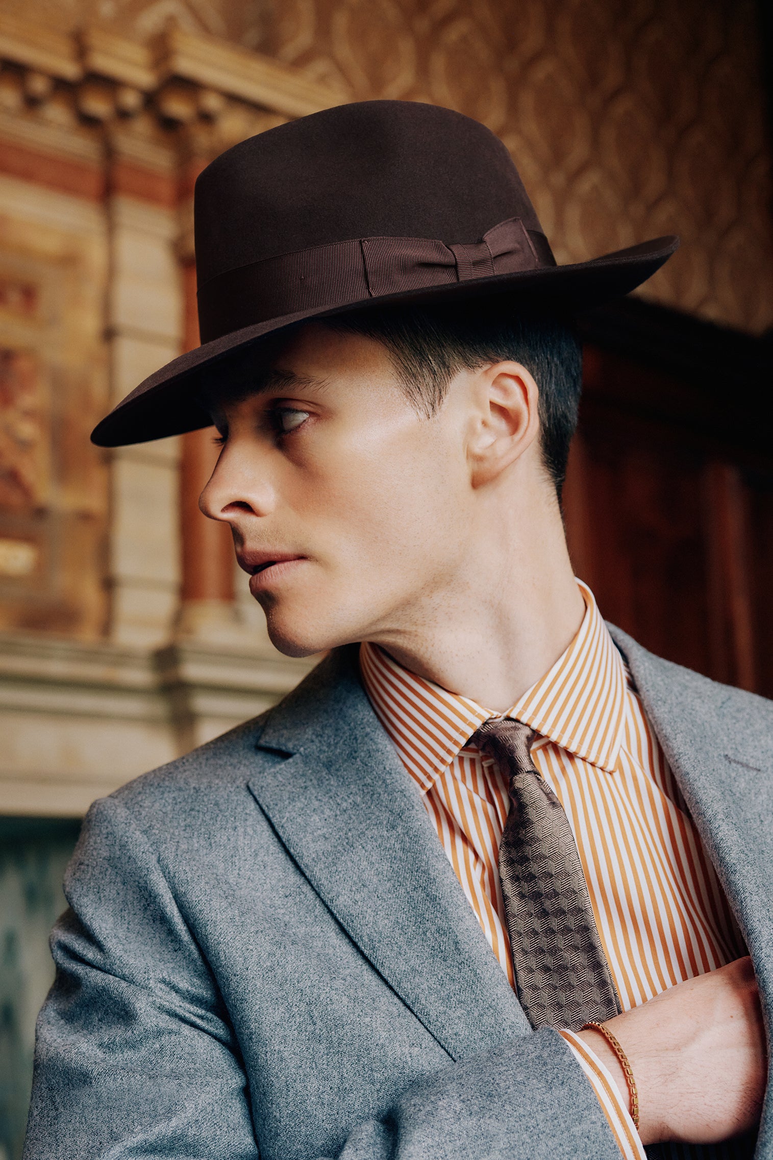 Sloane Dark Brown Fedora - Men's Hats - Lock & Co. Hatters London UK