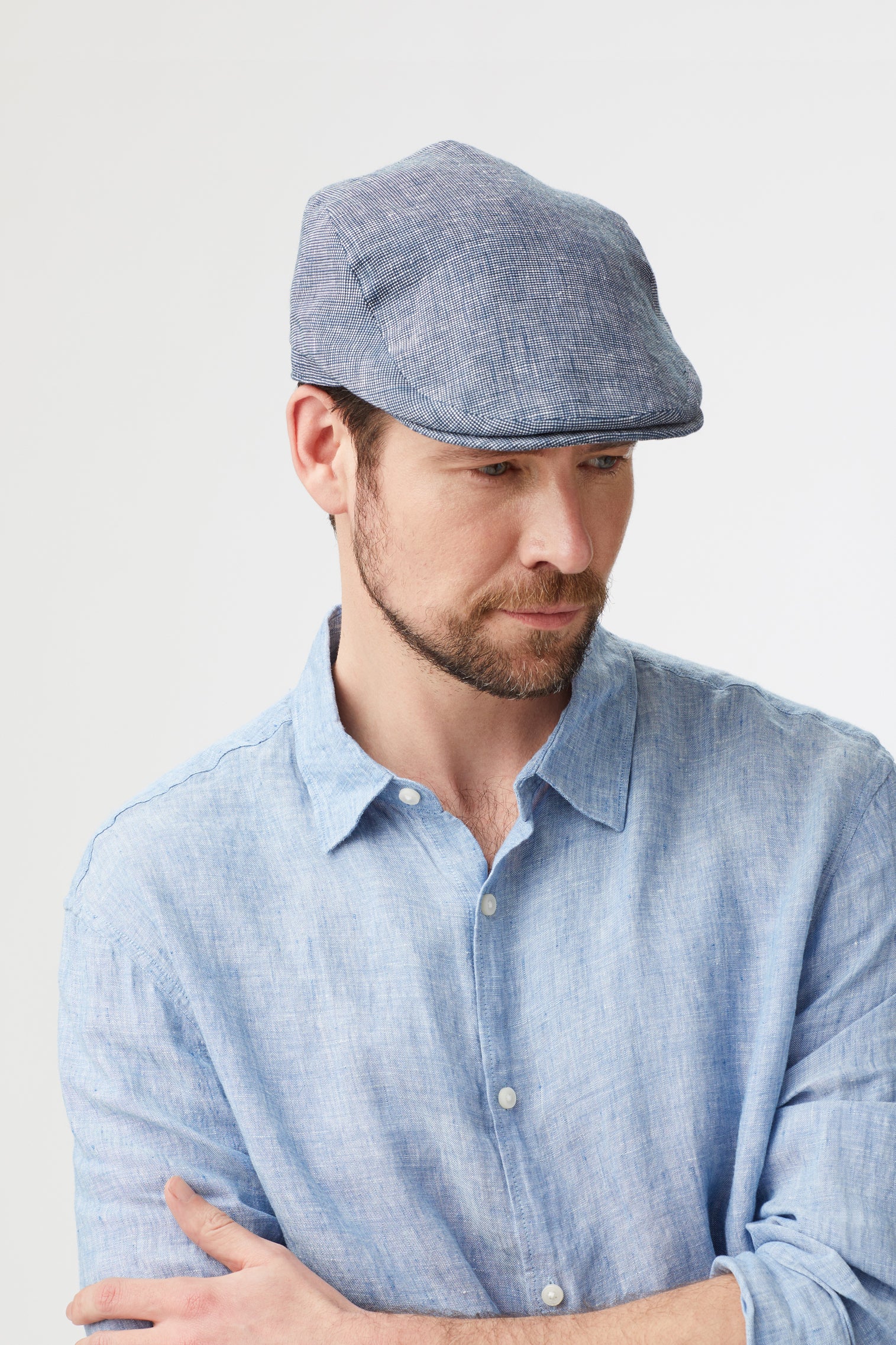 Summer Grosvenor Blue Flat Cap - Lock & Co. Hats for Men & Women