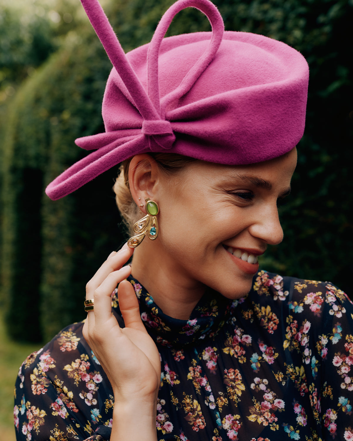 Mayfair Magenta Pink Pillbox Hat - Lock Couture by Awon Golding - Lock & Co. Hatters London UK