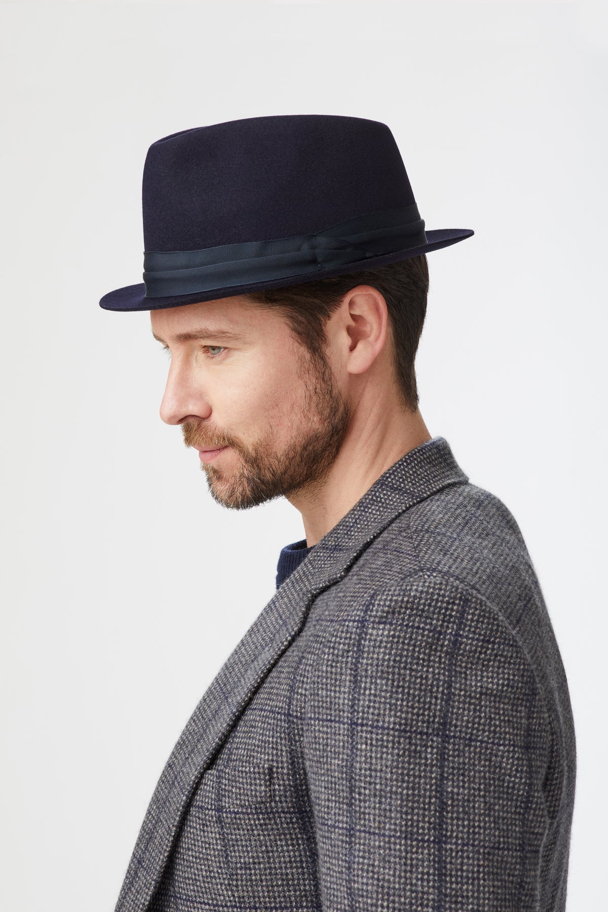 Navy hot sale trilby hat