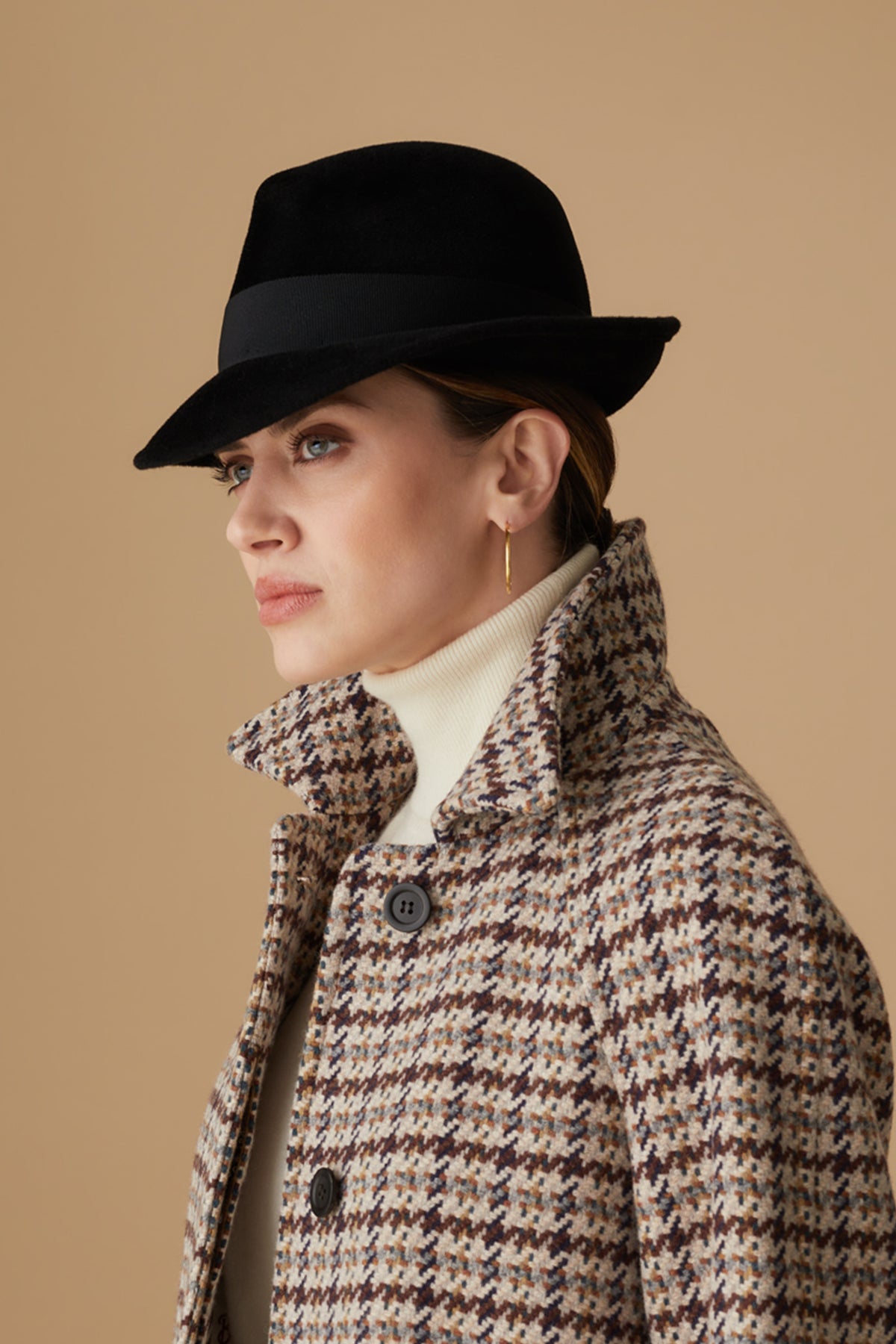 Women's houndstooth sales hat