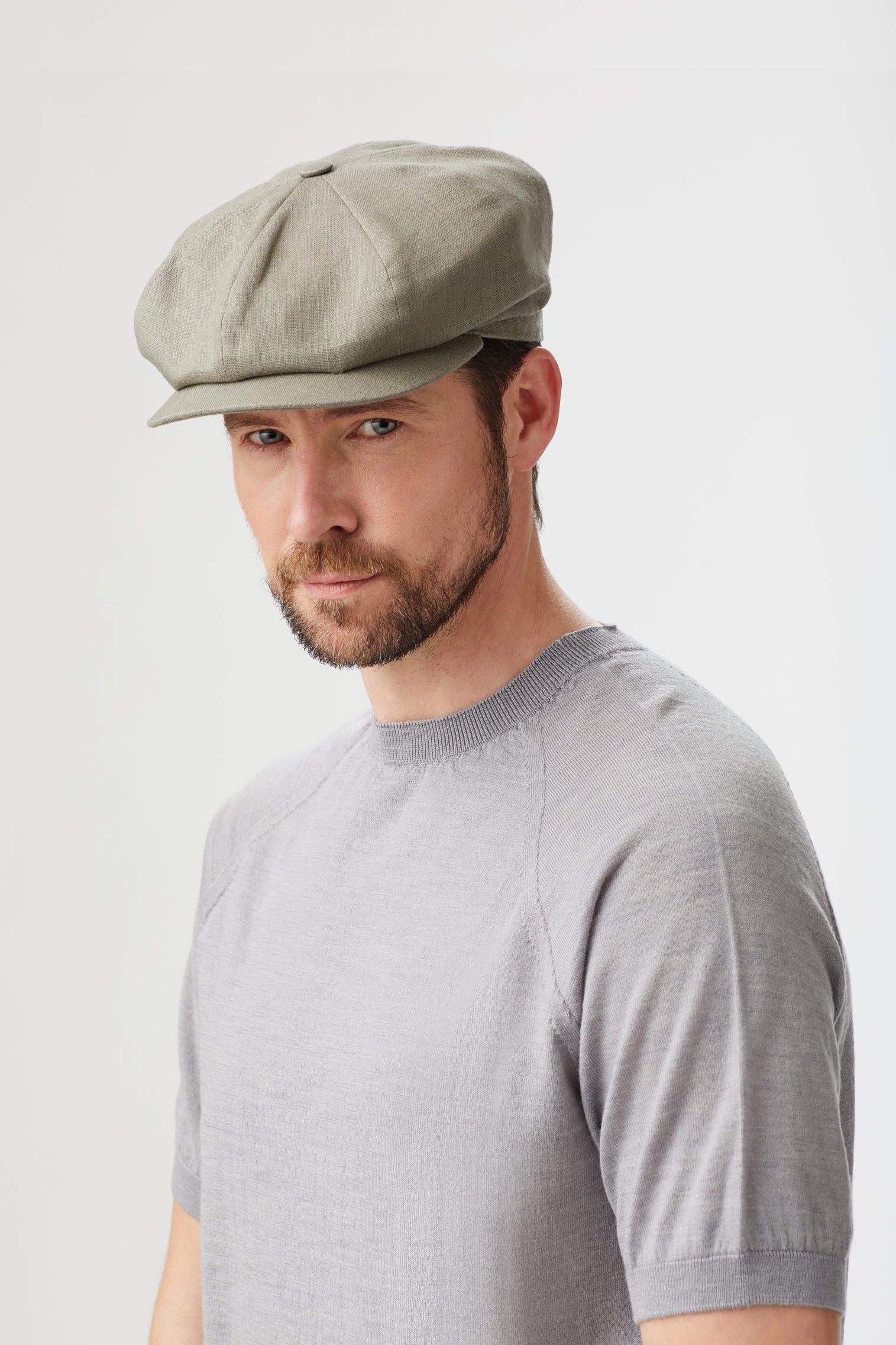 Tremelo Taupe Linen Bakerboy Cap - Sale - Lock & Co. Hatters London UK