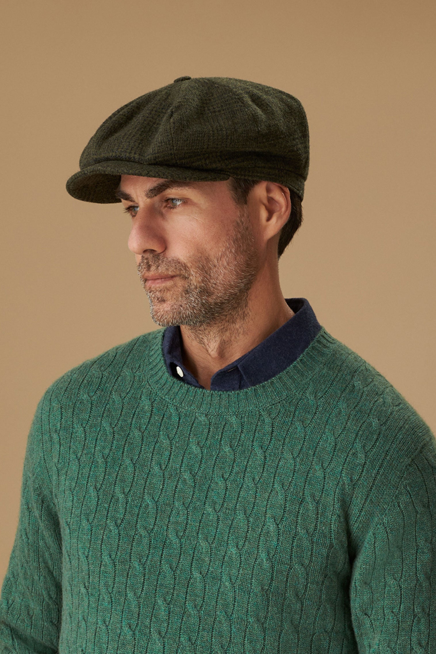 Tremelo Green Check Bakerboy Cap -  - Lock & Co. Hatters London UK