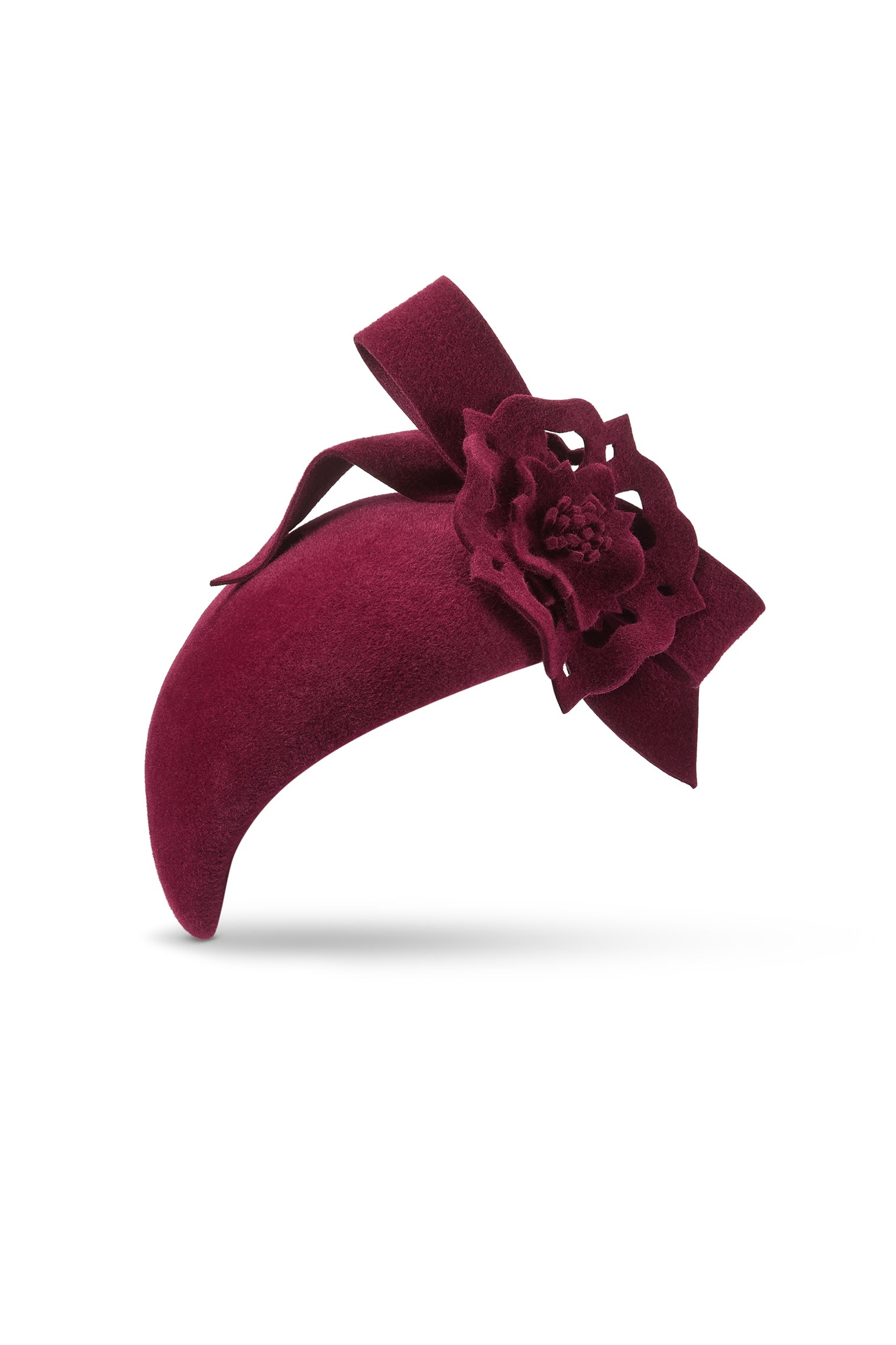 Tudor Rose Burgundy Percher - New Season Women's Hats - Lock & Co. Hatters London UK