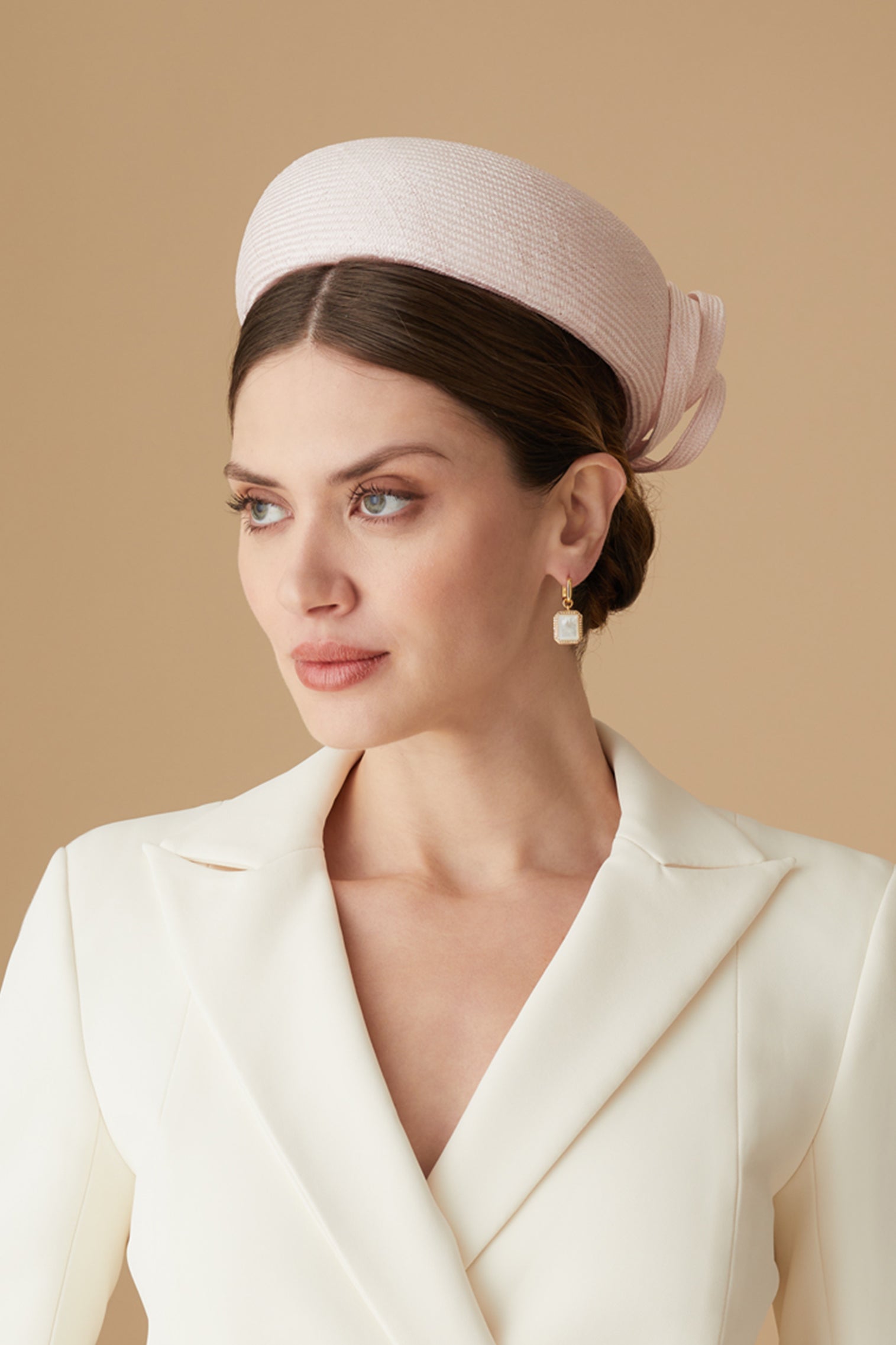 Pale pink store pillbox hat