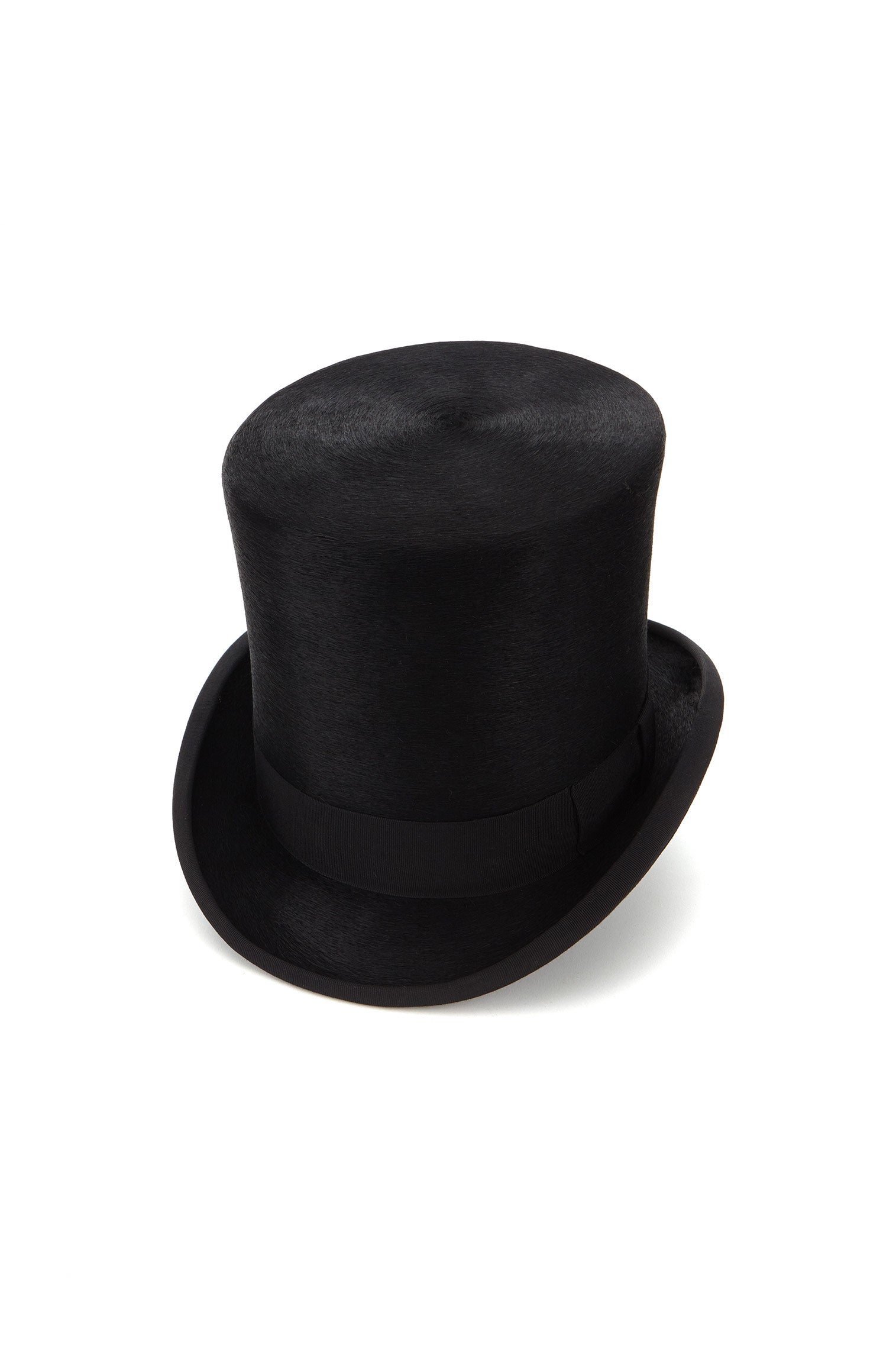 BLACK FELT HIGH-CROWN TOP HAT