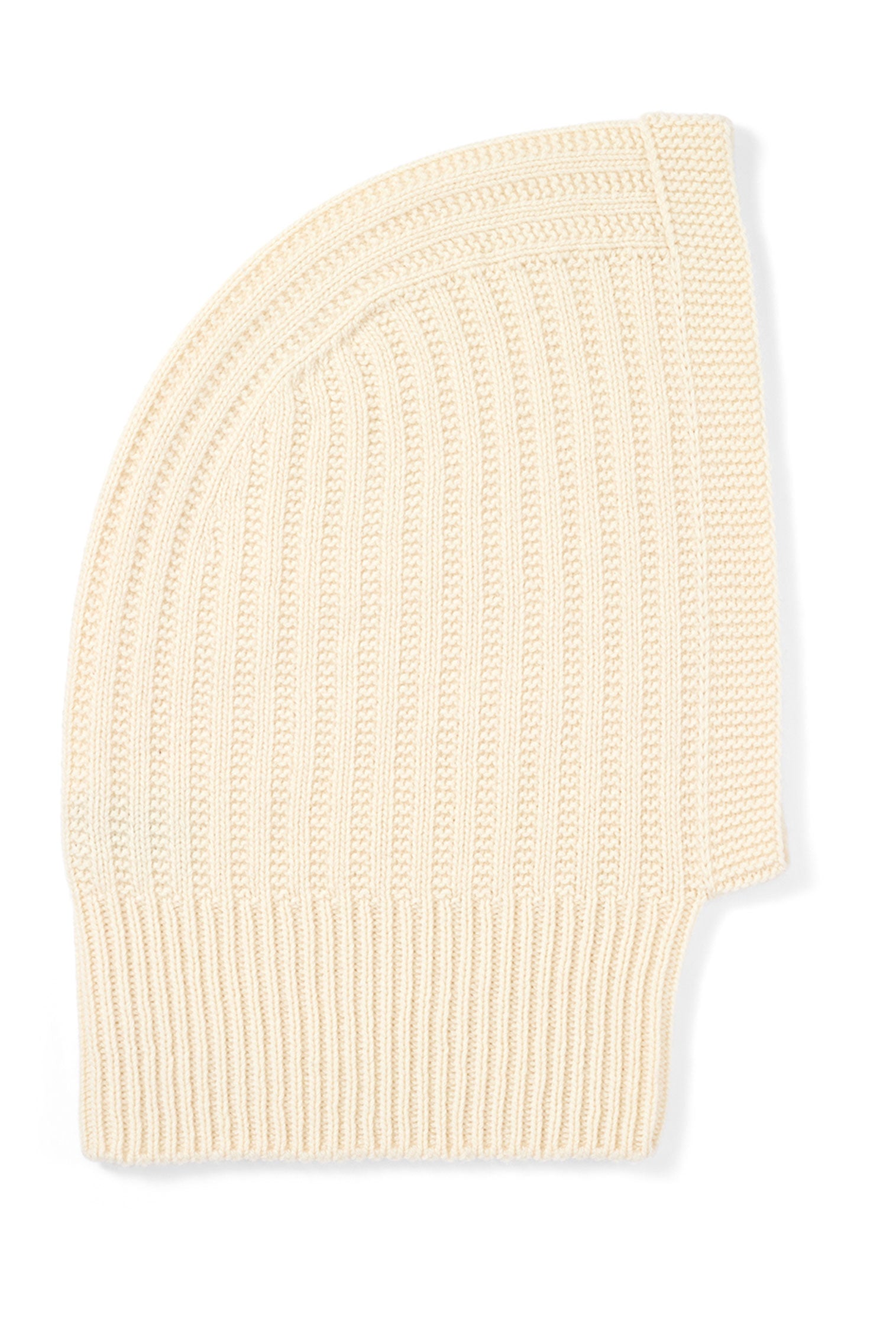 Cashmere Ribbed Cream Hood - Hat Accessories - Lock & Co. Hatters London UK