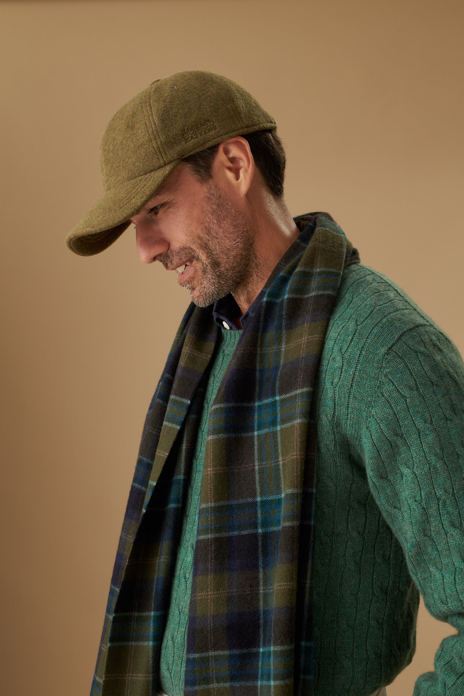 Classic Plaid Green Wide Scarf - Hat Accessories - Lock & Co. Hatters London UK