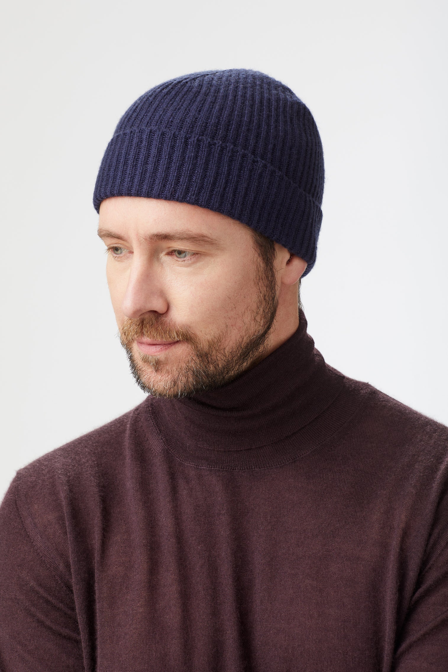 Blue Cashmere Ski Beanie - Men's Beanies - Lock & Co. Hatters London UK